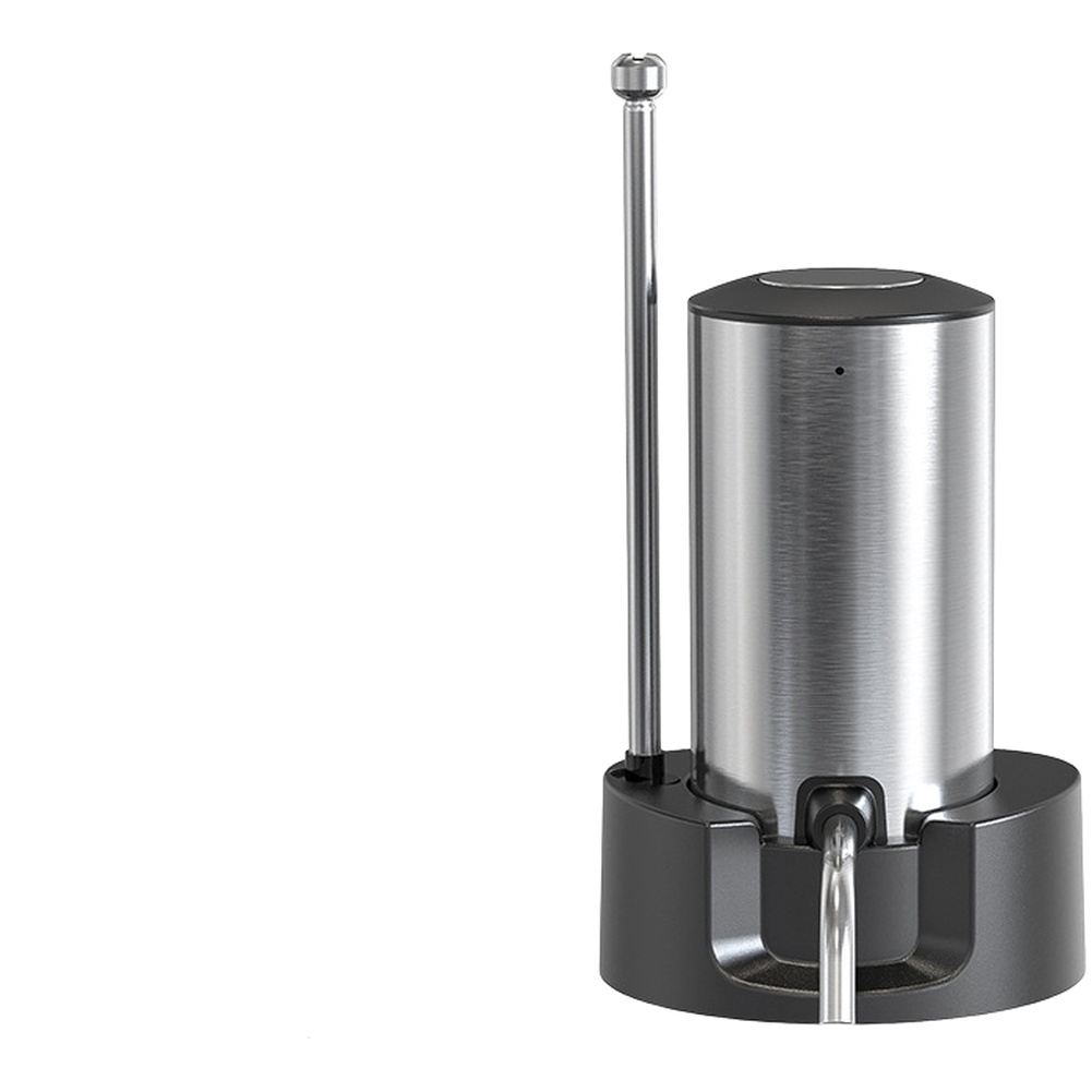 Wine Aerator Pour - 充電式ベースとステンレス鋼のチューブを備えた電動ワインエアレーターとディスペンサーで、素早く注ぎ、風味を高めます