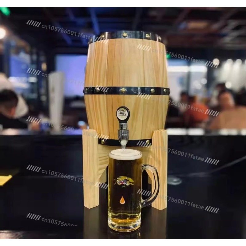 Wine Draft Beer - ビールラック 3L ステンレススチールライナー ドラフトビール樽 クラフトワインディスペンサー バー用蛇口付き