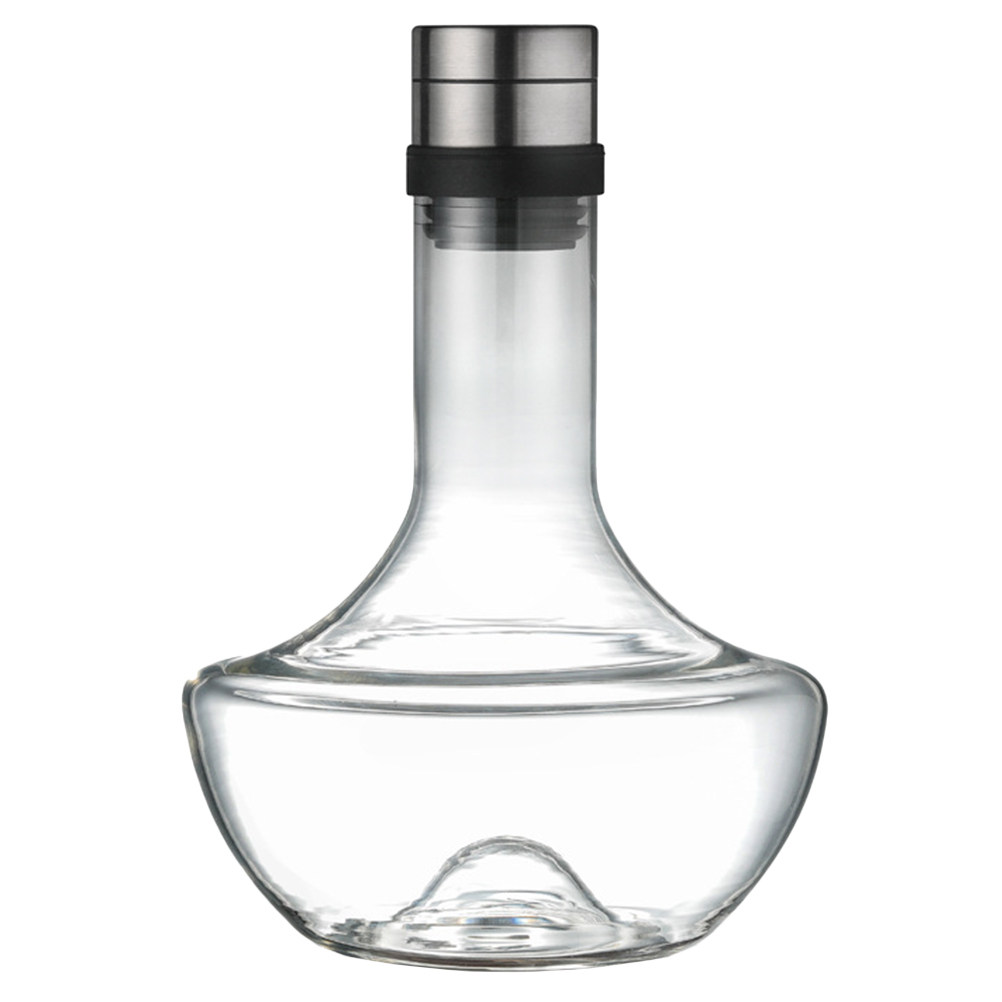 Wine Aerator Pour - ワインデキャンター1個、1000ml、手で持てる、ブランデー用、速やかな空気入れ、細口、底面がくぼんだ形状、滑らかな注ぎ口、家庭用。