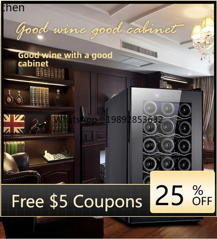 Wine & Beer Guayaquil - cc26 18 パック赤ワイン恒温ワインキャビネット冷蔵庫電子空冷冷蔵キャビネット