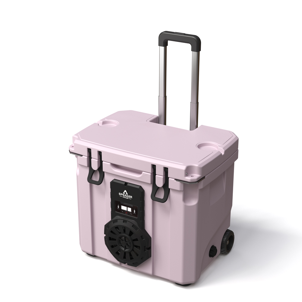 Wine & Beer Guayaquil - 35L屋外用断熱防水PE PUホイール付きクーラーボックス、スピーカー搭載、5日間のワインや食品の保管に最適、キャンプ用